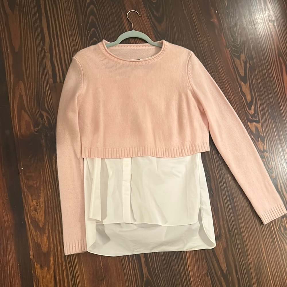 Ellie Tahari Layered Sweater Blouse
